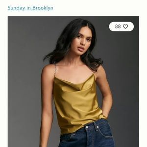 Anthropologie Sunday in Brooklyn Chain-Back Tank size small